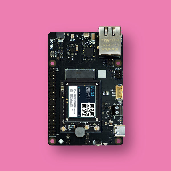 Muon LTE-M/2G + Wi-Fi + LoRaWAN Dev Board for North America