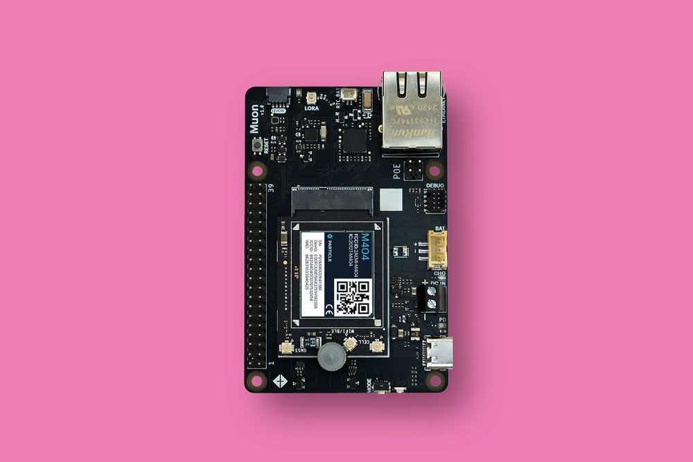 Muon LTE-M/2G + Wi-Fi + LoRaWAN Dev Board for North America