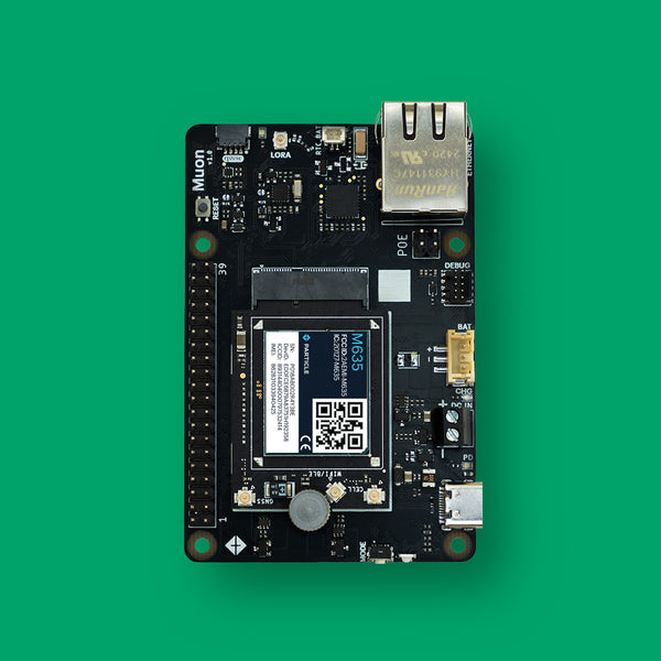 Muon LTE-M/2G/Satellite + Wi-Fi + LoRaWAN Dev Board for Global