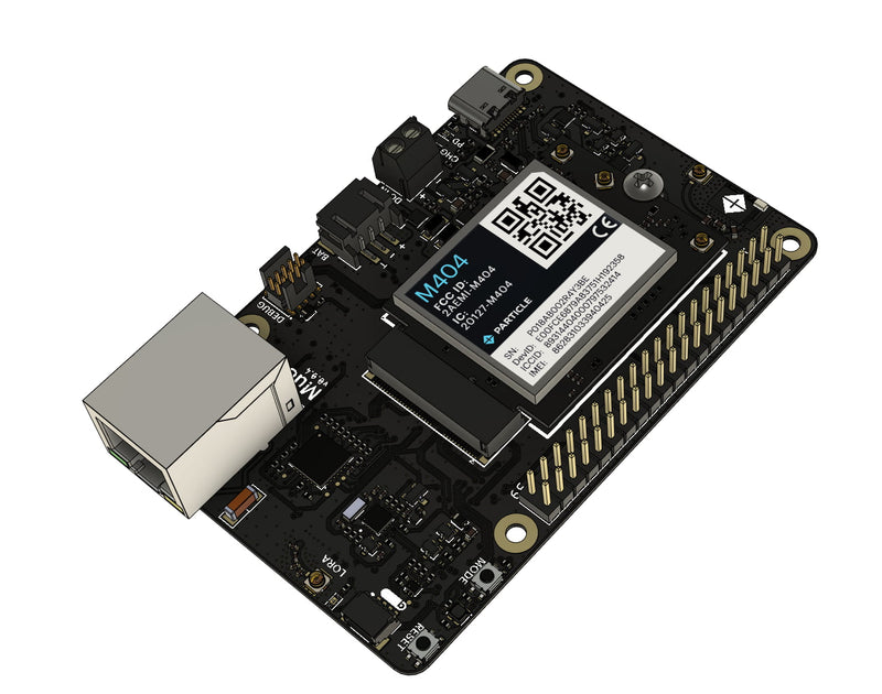 Muon LTE-M/2G + Wi-Fi + LoRaWAN Dev Board for North America (MUON404)