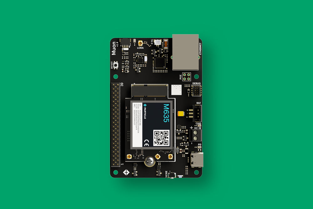 Muon LTE-M/2G/Satellite + Wi-Fi + LoRaWAN Dev Board for Global (MUON635)